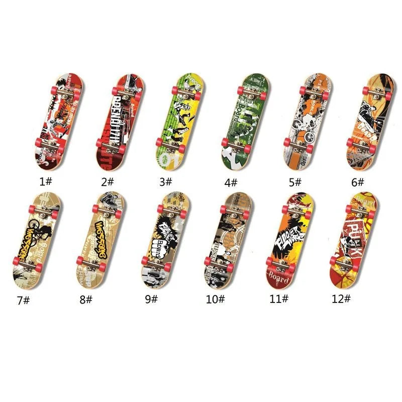 Mini Finger Skateboard Deck Board Fingerboard Ramps Boys Games Adult Novelty Children Training Props Skateboard Ramp Toy for Kid