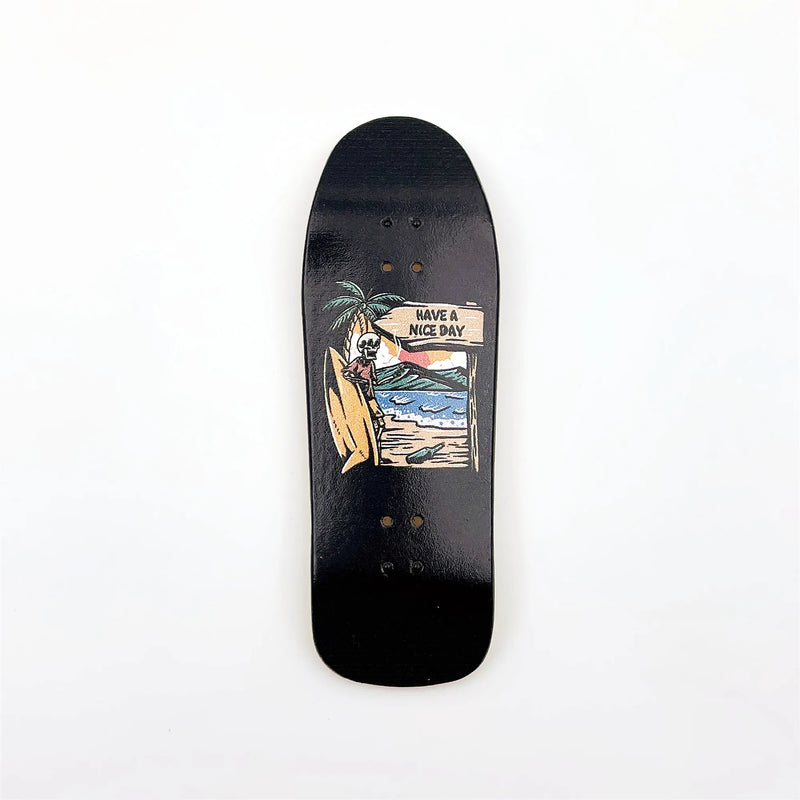 34mm Cruiser Fingerboard Deck New Shape with Graphic for Professional Mini Finger Skateboard