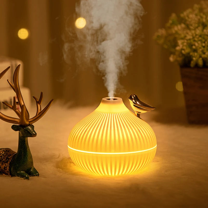 300ml USB Air Humidifier, Small Onion Style Humidifier With Night Light, Atmosphere Light, Mini-size USB Air Humidifier For Home