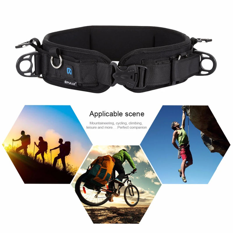 PULUZ Universal DSLR Camera Waistband Nylon Neoprene Multifunctional Waist Holder Fixing Belt Photographic Accessory