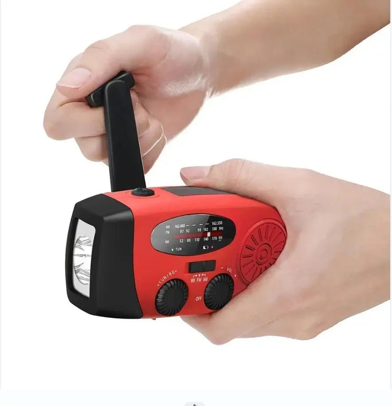 Multifunctional Generator Eletricity 2000mAh SOS Emergency Radio Hand Crank Radio Global receiver LED Torch Reading Light