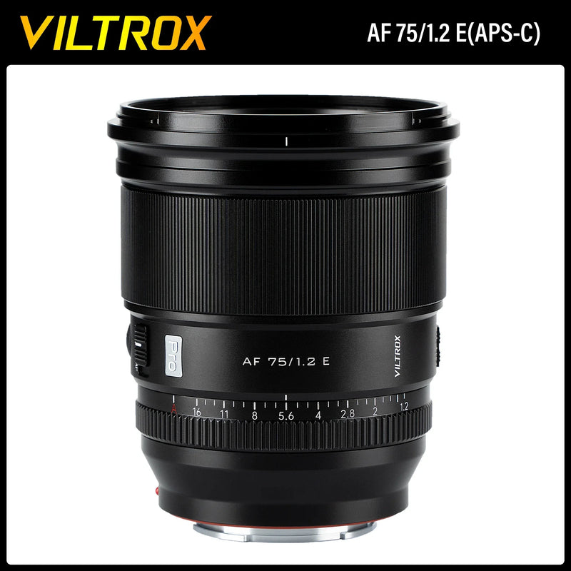 VILTROX 75mm F1.2 Fuji X Lens Auto Focus Large Aperture Portrait APS-C for Fujifilm XF Mount Camera X-T4 T100 X-H2S X-T30 X-Pro3