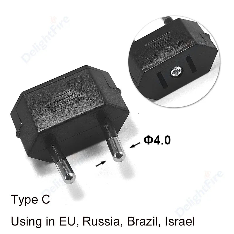 US To EU Plug Adapter Japan Chinese American To Euro European Travel Adapter 2Pin Plug Type C Power Converter Electric Socket