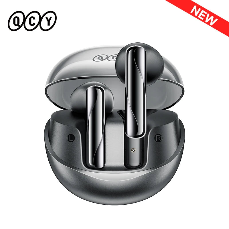 QCY AilyBuds Clear Wireless Earphones Bluetooth 5.3 TWS Earbuds Semi in-Ear Gaming Headset 4 Mics ENC Touch Control Headphones