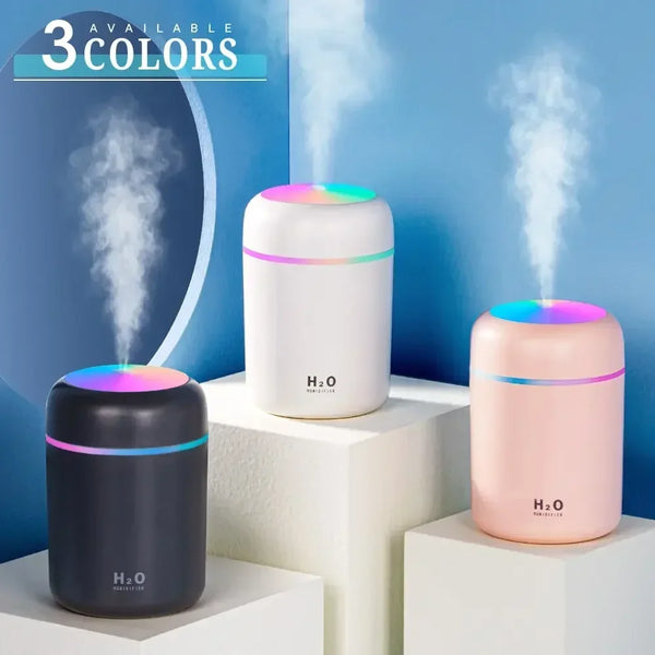 Portable LED light mini 300ml h2o Spray Mist humidifier Double Wet Aroma Essential Oil Diffuser Car ship usb air humidifier