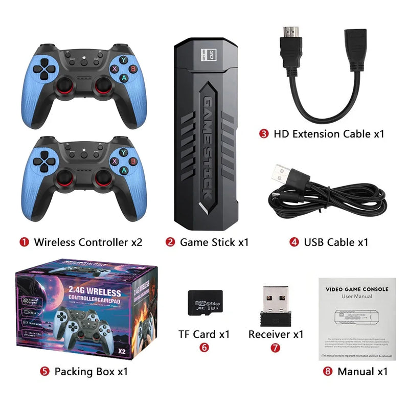 X2 Video Game Stick Console Or ONLY 2.4G Double Wireless Controller 4K HD30000 Games 256G Retro Games children Gift X2 Ultra