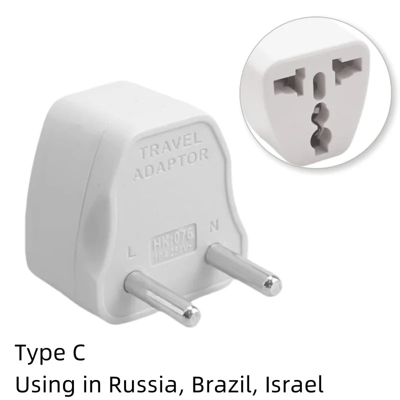 1pcs EU Plug Electrical Adapter Universal Power Soclet AC Outlet Converter US To EU Korea Spain France Russia AC Power Adapter