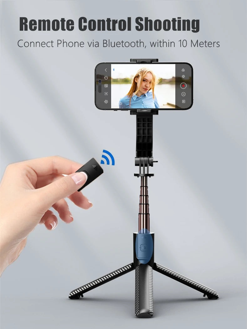 1-Axis Mobile Video Stabilizer Bluetooth Selfie Stick Tripod Gimbal Stabilizer for Smartphone Live Vertical Shooting Bracket