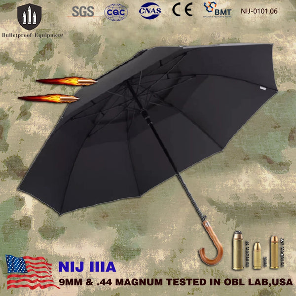 N0-SALE Real Bulletproof Umbrella NIJ IIIA Safety Protection Waterproof Insulation Bodyguard Business Military Glock 9mm&44