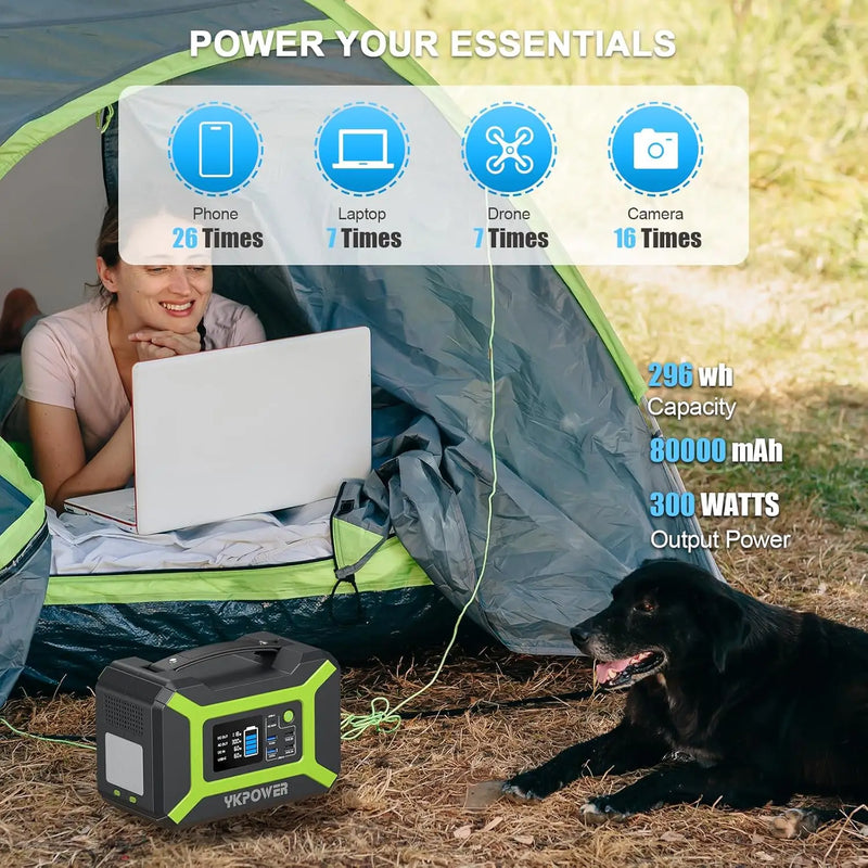 Power Station Backup Lithium Battery Generator with 110V AC Output