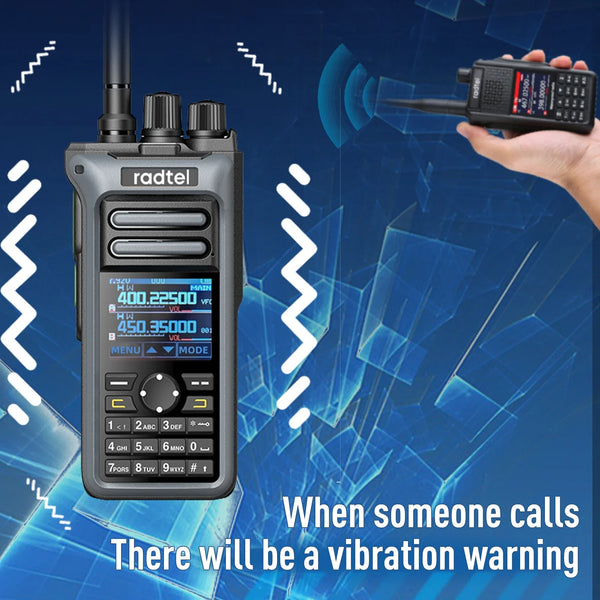 Radtel RT-752 10w Air Band Walkie Talkie Full Band Amateur Ham 199CH  HT USB-C Battery NOAA FM AM Recording  Vibration