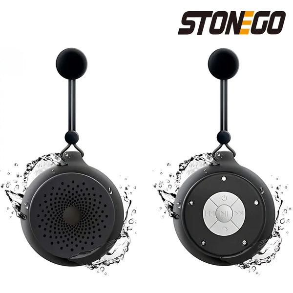 STONEGO Bathroom Waterproof Wireless Bluetooth Speaker Large Suction Cup Mini Portable Speaker Outdoor Sports Stereo Speaker