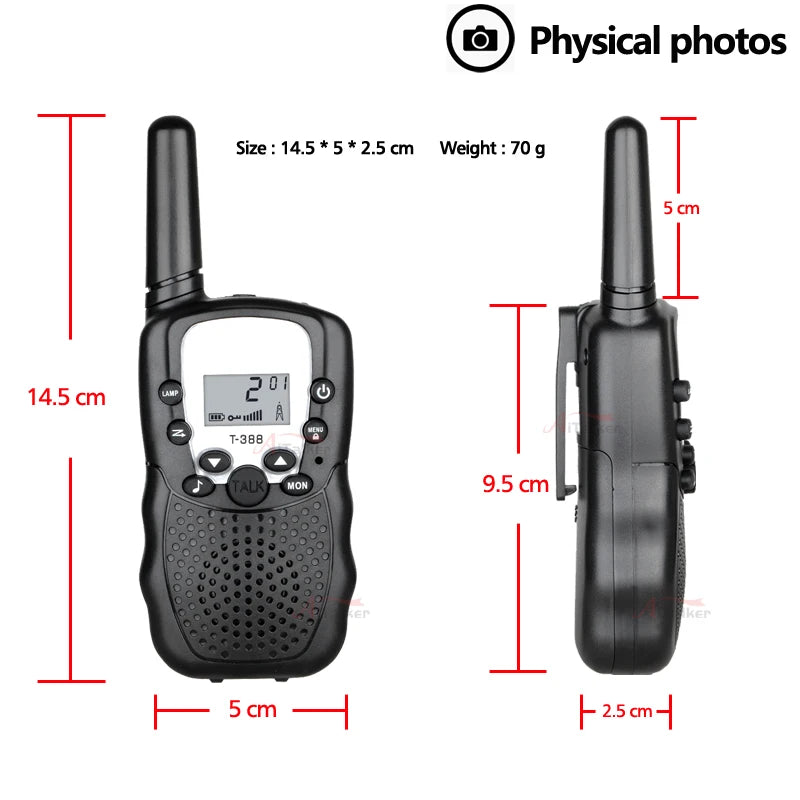 3Pcs Kids Walki Talki Celular Handheld Transceiver Phone Radio Interphone 6KM Mini Toys Talkie Walkie Gifts Boy Girl Tablet