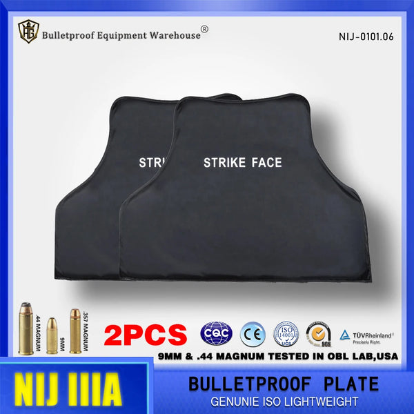 NIJ IIIA 0.3 PE 0.0101.06 TwoPieces Of Front And Rear Soft Ballistic Side Protection Self-Defense Armor Insert Bulletproof Plate