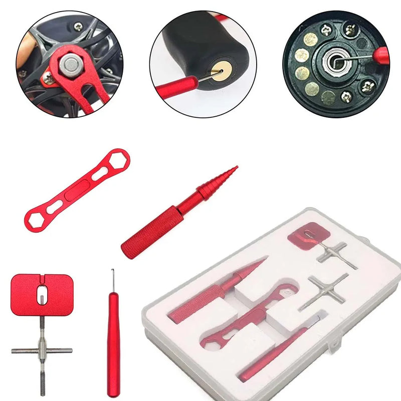 DIY Repair Tool Kit For Fishing Reel Removal Ball Bearing Maintenance Spool Disassembling Wrench Baitcasting Fishing Tools Kit