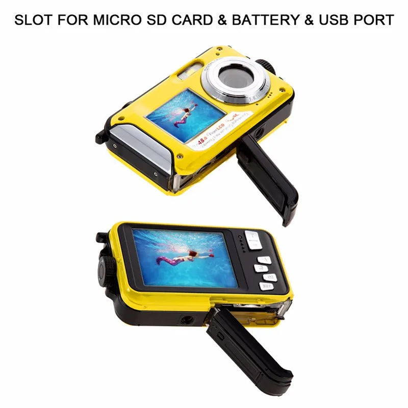 48MP Underwater Waterproof Digital Camera Dual Screen Video Camcorder Point and Shoots Digital Camera Digital Camera 48MP