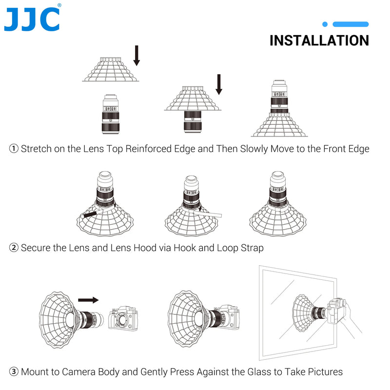 JJC Silicone Lens Hood Fits Lenses 73-88mm Universal Soft Lens Protection Hood Anti Glass Reflection for DSLR Canon Nikon Sony