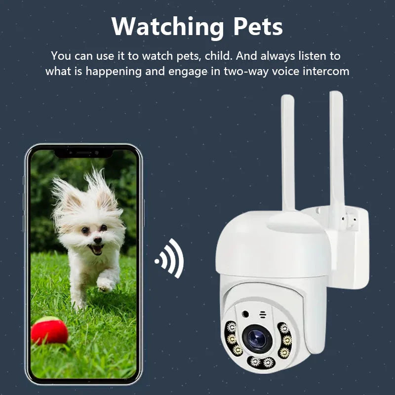 Home outdoor 360 degree panoramic waterproof remote wireless HD night vision camera monitor