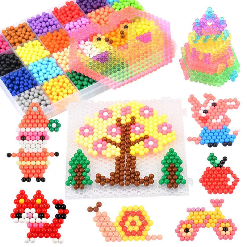 300pcs DIY Water Spray Beads 36 Colors Refill Beads Puzzle Crystal Set Ball Game 3D Handmade Magic Toy for Children Manualidades