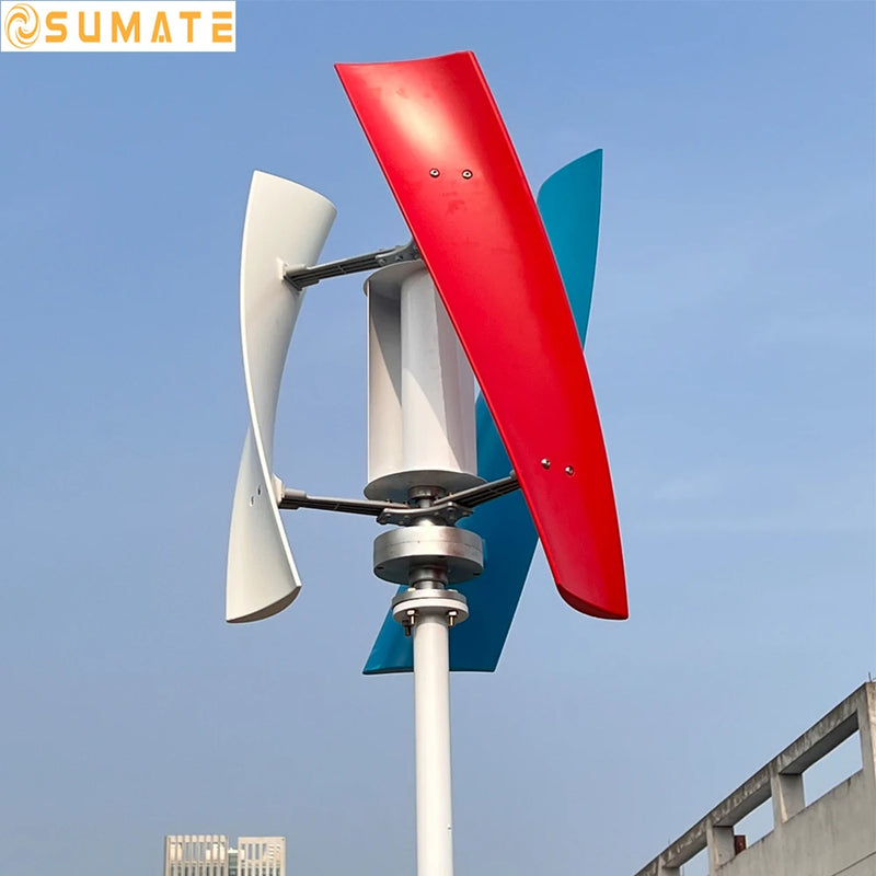 Factory 10KW 15KW 20KW Wind Turbine Generator For Home Low Noise 10000W 12V 24V 48V Small Vertical Windmill With MPPT Controller