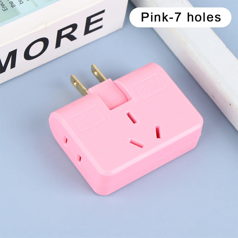 3 In 1 Extension US Plug Electrical Adapter 180 Degree Rotation Socket Converter 2500W Mobile Phone Charging Converter Socket