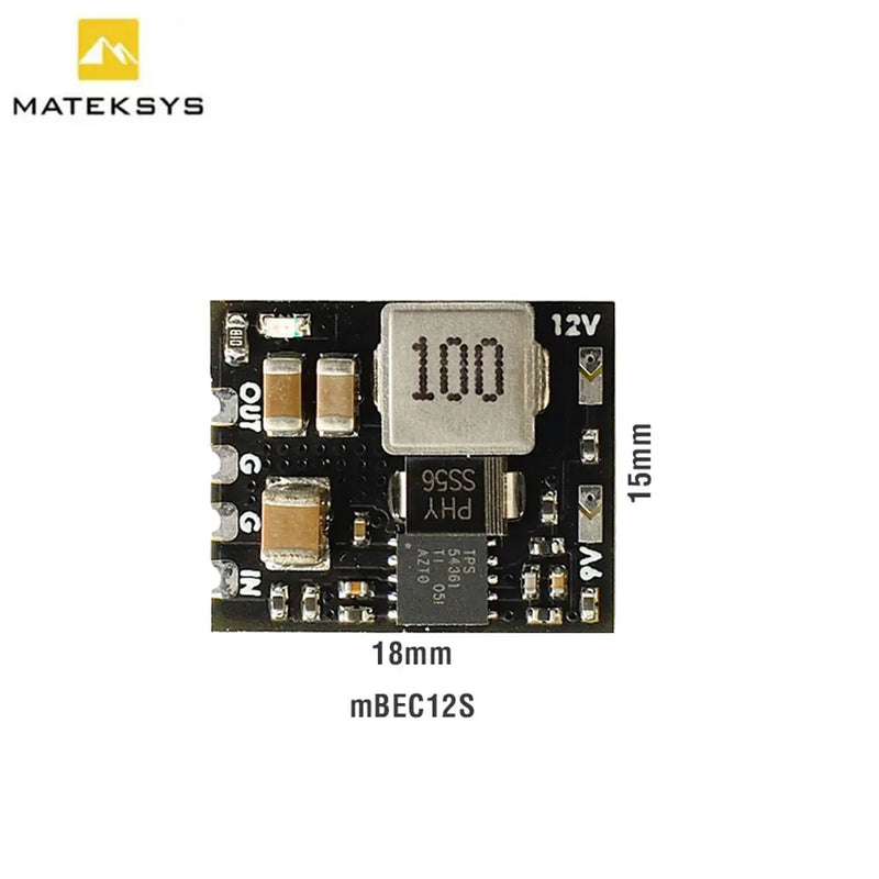 MATEK MICRO BEC 6-60V TO 5V/9V/12V-ADJ 18*15mm for RC Model Airplane Helicopter FPV Racing Drones DIY Parts