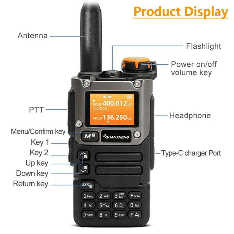 Quansheng UV K5 (8) Walkie Talkie Am Fm Two Way Radio Commutator Station Ham Wireless Set Long Range Receiver Quansheng UV-K6