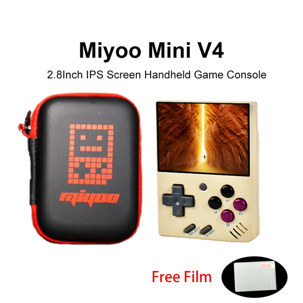 Miyoo Mini V4 Free Film Retro Handheld Game Console 2.8Inch IPS Screen Video Game Console Linux System Gaming Emulator Portable