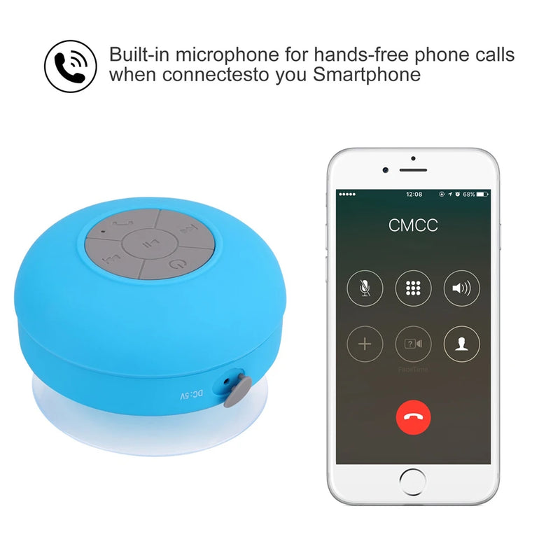 Waterproof Mini Bluetooth Speaker Bathroom Shower Small Color Good Audio Portable Wireless Speakers With Suction Cup For Phone