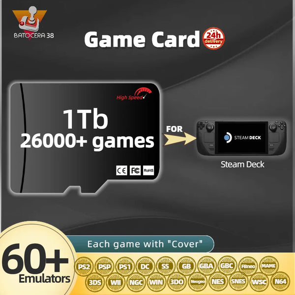 TF Game Card SSD For Steam Deck Memory Retro Games Windows Portable Handheld PC Plug&Play Batocera 38 System PS2 3DS WII 2T 1T