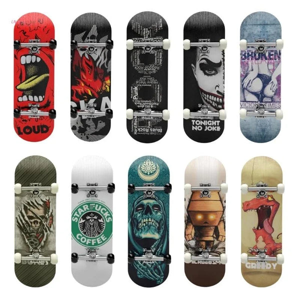 Wooden Fingerboard Complete Set 5 Layer Maple Wood Deck Bearing Wheels Alloy Truck Finger Skate Board Mini Skateboard Kid Toys