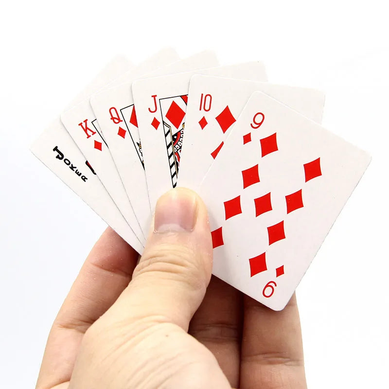 New 1 Piece Mini Cute Poker Cards Playing Game Creative Child Gift Outdoor Climbing Travel Accessories 5.3*3.8cm