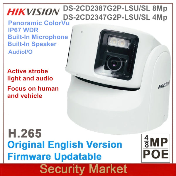 Original Hikvision DS-2CD2387G2P-LSU/SL DS-2CD3387G2P-LSU/SL 8MP & DS-2CD2347G2P-LSU/SL 4MP Panoramic ColorVu Network Camera