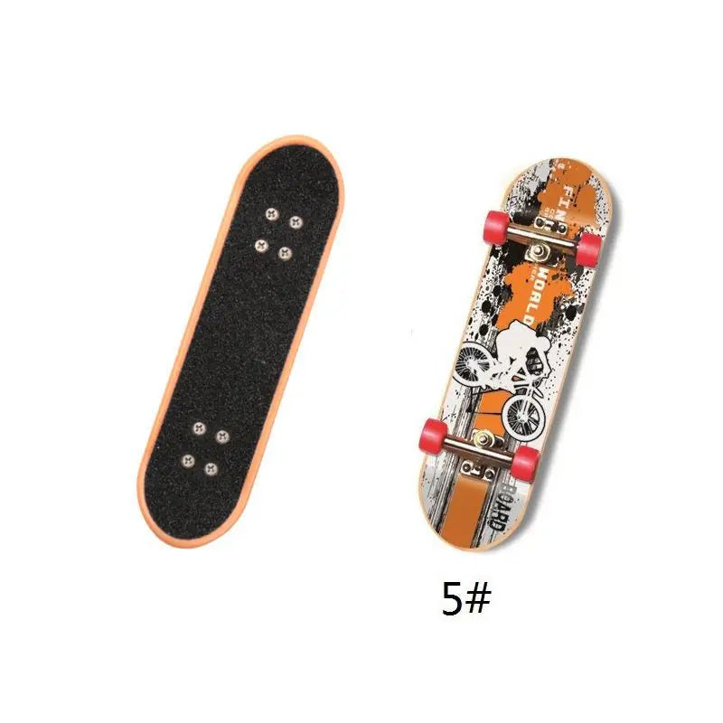 Mini Finger Skateboard Deck Board Fingerboard Ramps Boys Games Adult Novelty Children Training Props Skateboard Ramp Toy for Kid