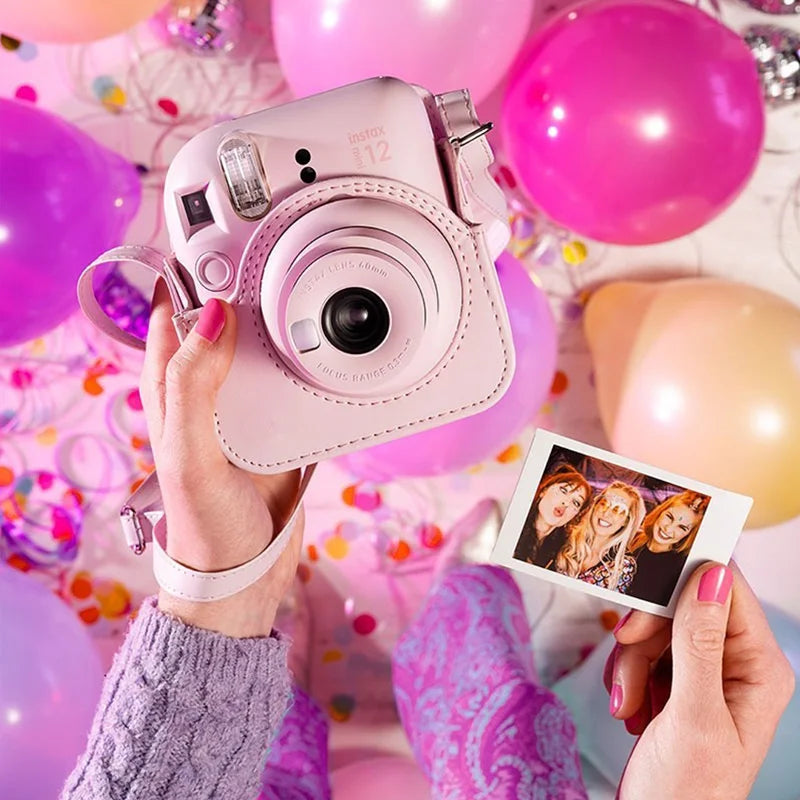 Fujifilm Instax Mini 12 Camera Pink / Blue / Mint / White / Purple Optional 20 Sheets Instax Mini Film + Album + PU Leather Bag