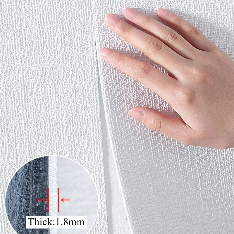 3D White Foam Self-adhesive Wallpaper Waterproof Moisture-proof and Moldy Resistant Wall Sticker For Living Room Home Decoration