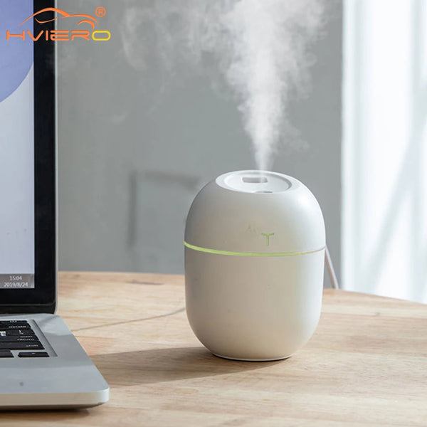 Mini Ultrasonic Air Humidifier 200ML USB Charge Diffuser Car Purifier Aromatherapy Anion Mist Maker Dense Fog Freshener Vehicle