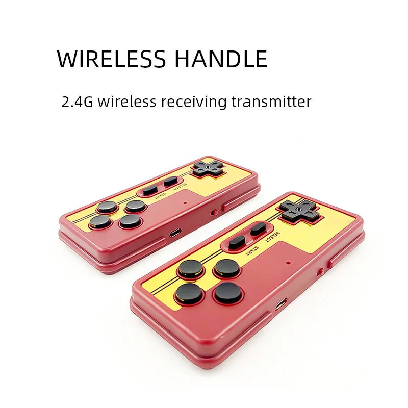 HB-102 High-definition Wireless Tv Game Console, Home Fc Famicom 2.4g Wireless Two Player Classic Game Console Kids Gift