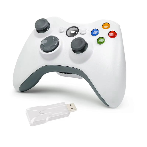 2.4G Wireless Controller For Xbox 360 Game Controller with Dual-Vibration Turbo Compatible with Xbox 360/360 Slim and PC Window