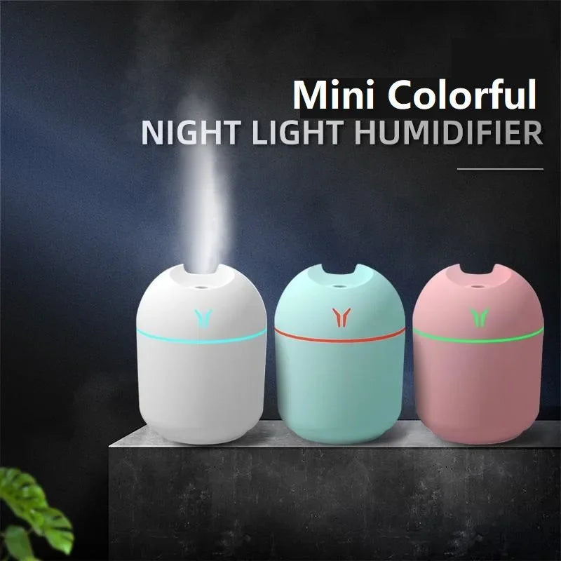 Xiaomi 250ML USB Mini Air Humidifier Aroma Essential Oil Diffuser For Home Car Ultrasonic Mute Mist Maker Diffuser Color Lamp