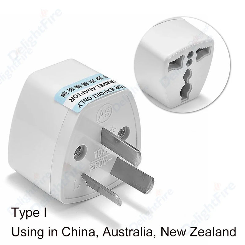 EU Plug Adapter CN American US To EU Euro European Korea Russia FR Universal Travel Adapter 2Pin AC Converter Power Adaptor