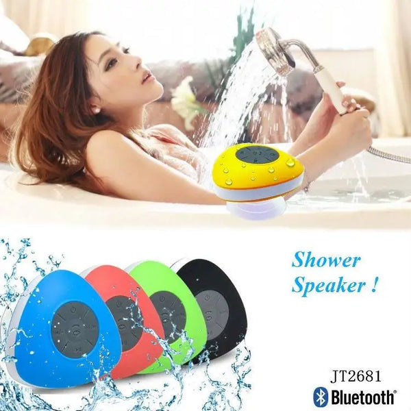 JT-2681 Portable Shower Speaker IPX4 Waterproof Speaker Bathroom Wireless Mini Bluetooth Speaker with Suction Cup