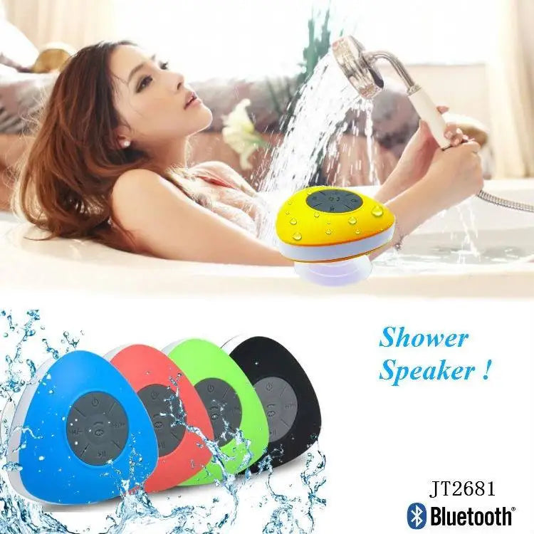 JT-2681 Portable Shower Speaker IPX4 Waterproof Speaker Bathroom Wireless Mini Bluetooth Speaker with Suction Cup