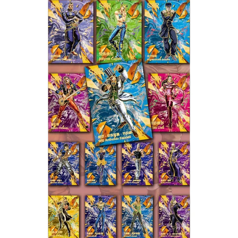 New Japanese Anime JoJo Bizarre Adventure Character Collection Rare Cards Game Collectibles Children Toys