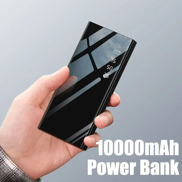 Factory Price Mirror Digital Display Portable Power Bank 20000mah Dual USB Power Bank 20000 MAH High Capacity Power Banks