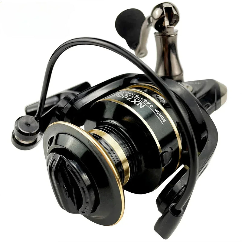 2000/3000/4000/5000/6000/7000 Spinning Reel,5.2:1/4.7:1 Gear Ratio Metal Wire Cup Rocker Arm Saltwater Freshwater Fishing Tools