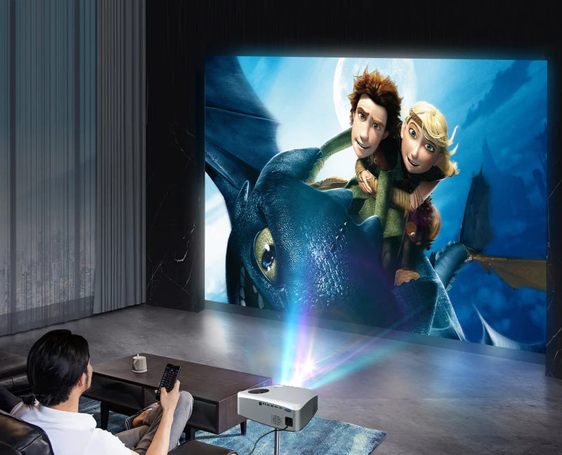 WZATCO C6A Full HD LED Projector Beamer Android OS WIFI 5G Video Proyector 300" Large Screen for Home Theater Cinema