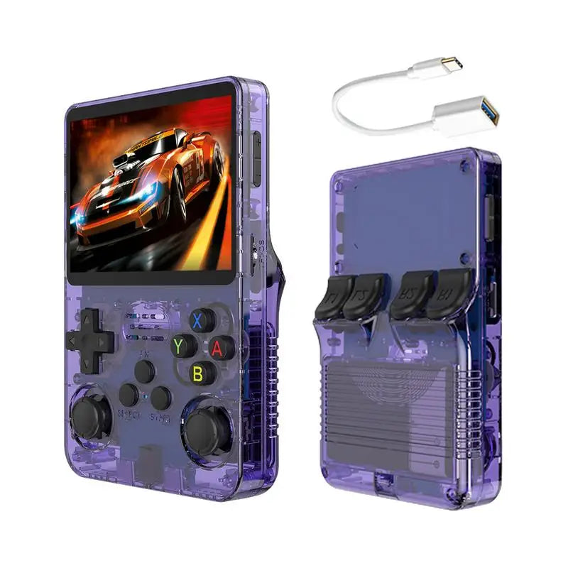 R36S Retro Handheld Video Game Console Linux System 3.5 Inch IPS Screen R35s Pro Portable Pocket Video Player 64GB Games