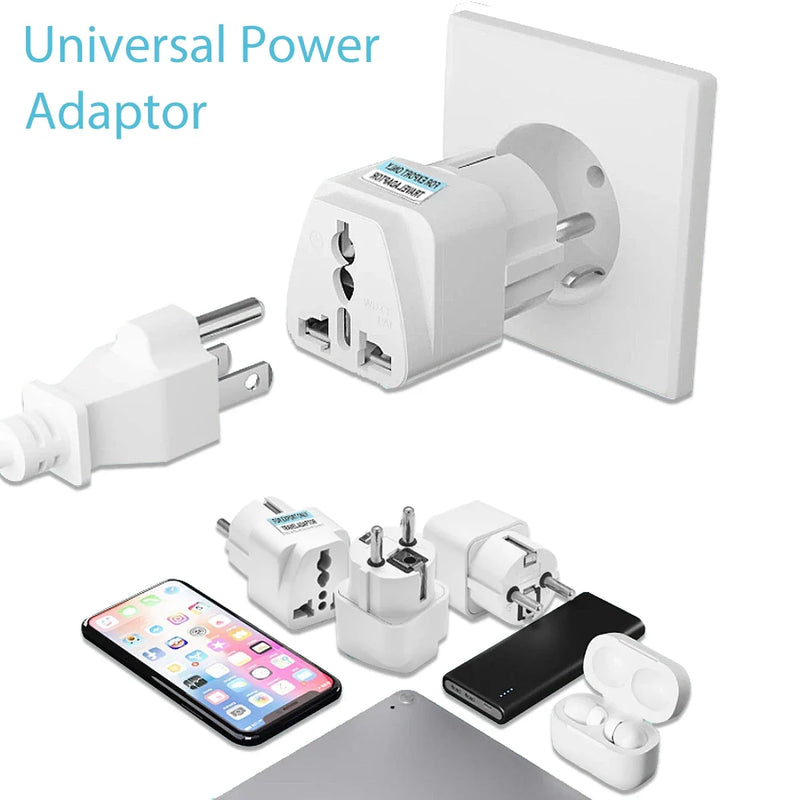 EU Plug Adapter CN American US To EU Euro European Korea Russia FR Universal Travel Adapter 2Pin AC Converter Power Adaptor