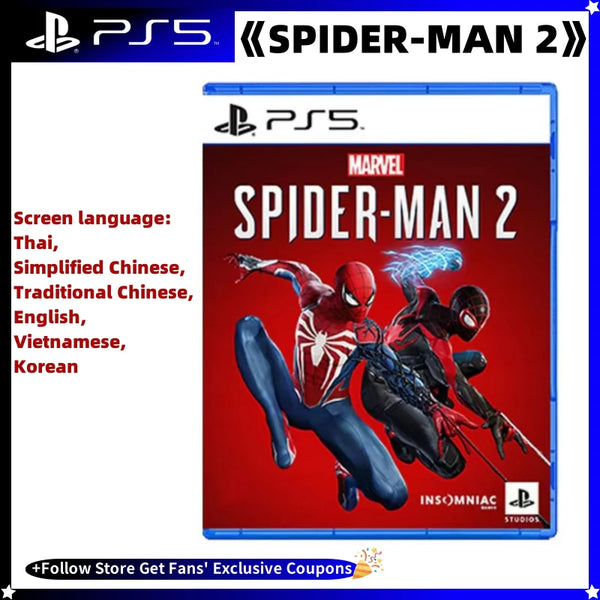 Sony Playstation 5 PS5 Game CD New Marvel's Spider-Man 2 100% Official Original Physical Game Card Disks Marvel's Spider-Man 2